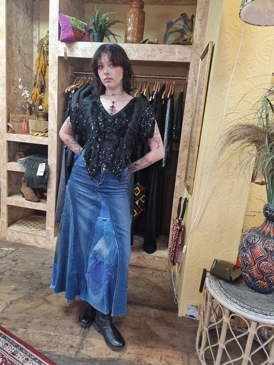 CHARLIE  reworked maxi denim